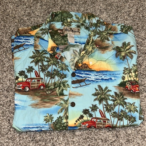 Blue Hawaii mens Hawiian shirt button down - Picture 3 of 6